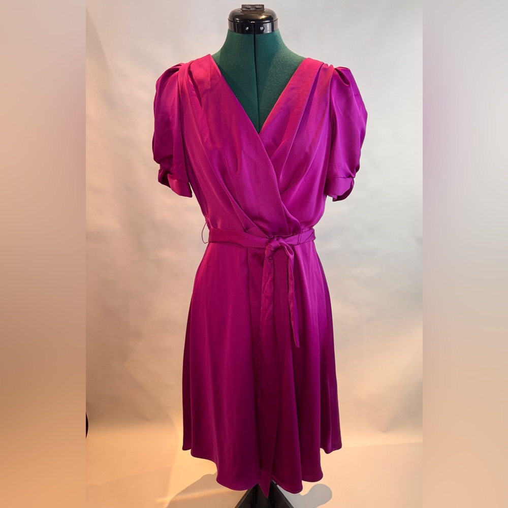 DKNY silk Fuchsia/Magenta Wrap Dress
